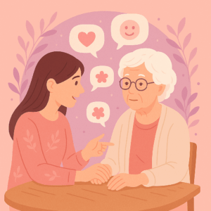 Online-Seminar. Kommunikation mit Menschen mit Demenz.